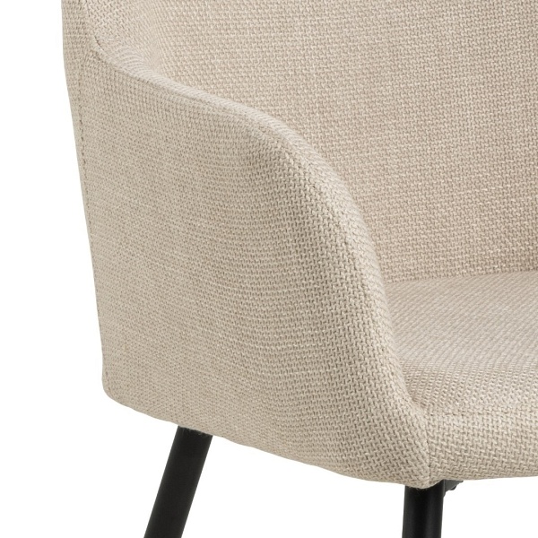 Krzesło Lizzy z podłokietnikami beżowe - ACTONA